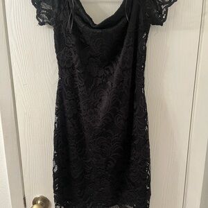 Elegant Black Lace Dress